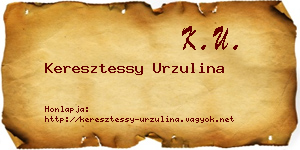 Keresztessy Urzulina névjegykártya